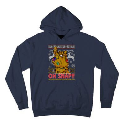 Oh Snap Ugly Christmas Sweater Design Tall Hoodie