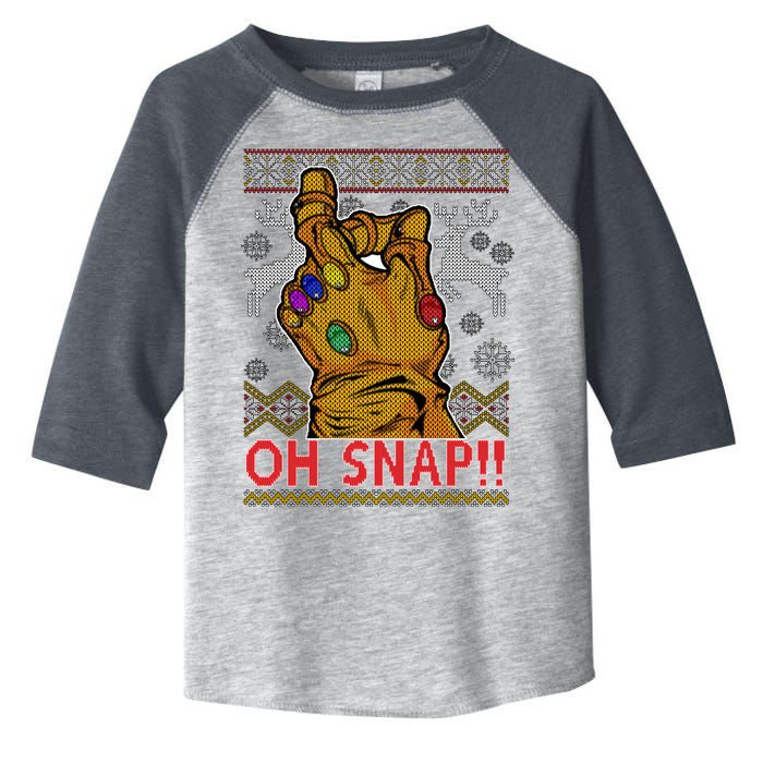 Oh Snap Ugly Christmas Sweater Design Toddler Fine Jersey T-Shirt