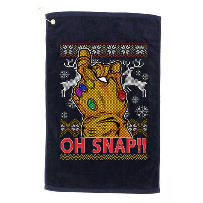 Oh Snap Ugly Christmas Sweater Design Golf Towel