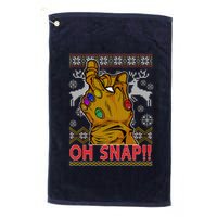 Oh Snap Ugly Christmas Sweater Design Platinum Collection Golf Towel