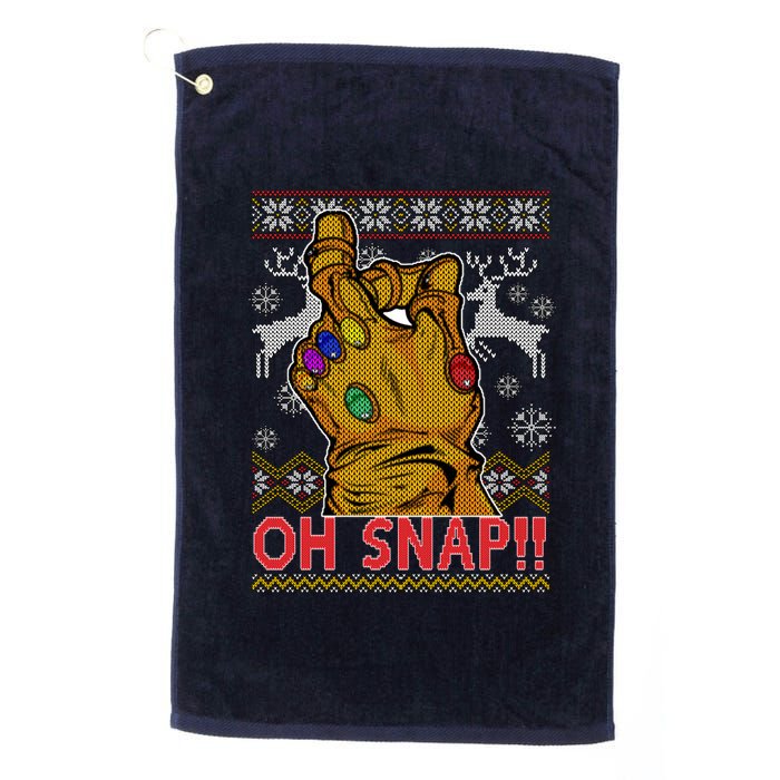 Oh Snap Ugly Christmas Sweater Design Platinum Collection Golf Towel