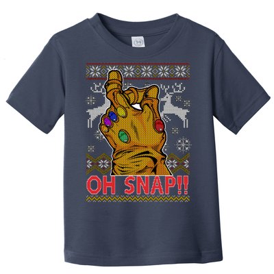 Oh Snap Ugly Christmas Sweater Design Toddler T-Shirt