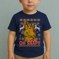 Oh Snap Ugly Christmas Sweater Design Toddler T-Shirt