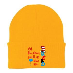 Oh The Places You'll Go When You Read Knit Cap Winter Beanie