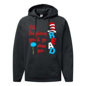 Oh The Places You'll Go When You Read Performance Fleece Hoodie