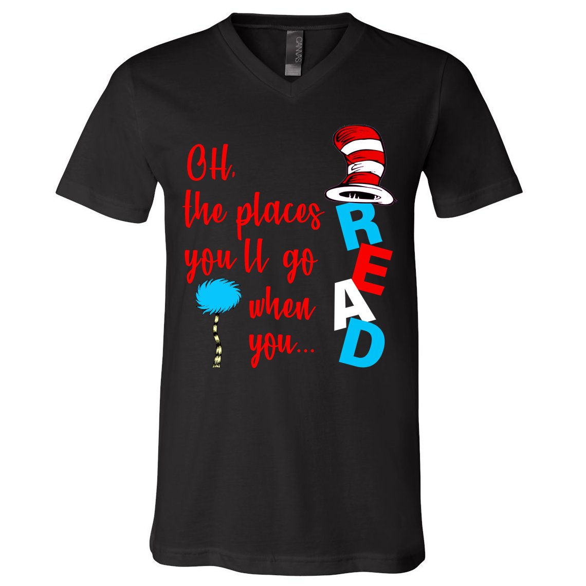 Oh The Places You'll Go When You Read V-Neck T-Shirt