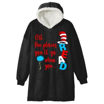 Oh The Places You'll Go When You Read Hooded Wearable Blanket