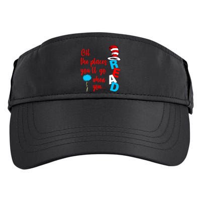 Oh The Places You'll Go When You Read Adult Drive Performance Visor