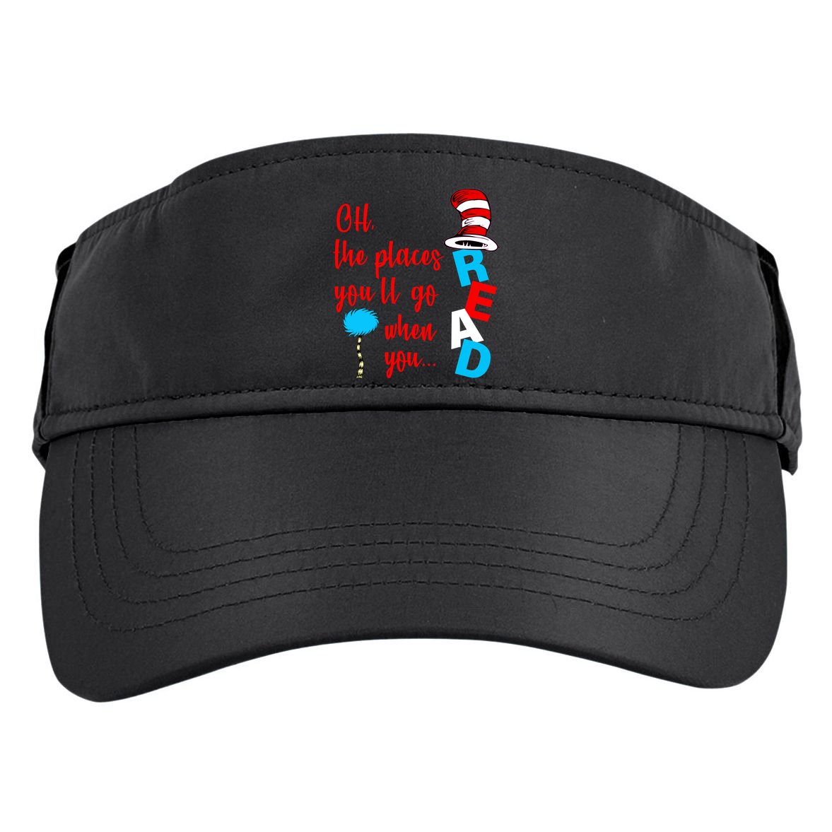 Oh The Places You'll Go When You Read Adult Drive Performance Visor