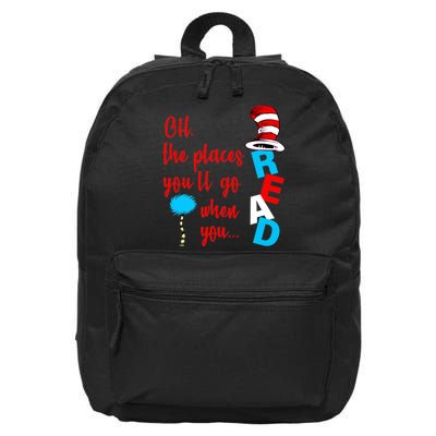 Oh The Places You'll Go When You Read 16 in Basic Backpack