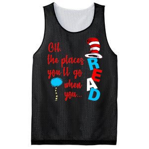 Oh The Places You'll Go When You Read Mesh Reversible Basketball Jersey Tank