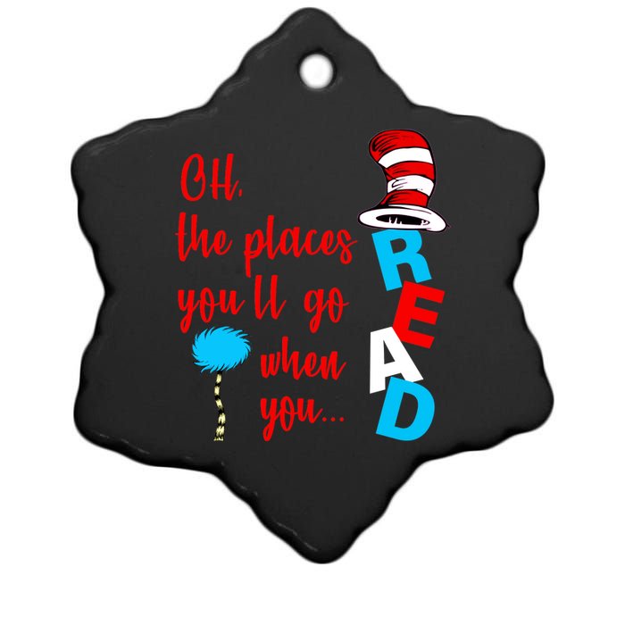 Oh The Places You'll Go When You Read Ceramic Star Ornament