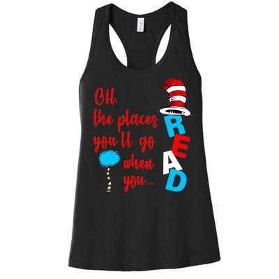 Oh The Places You'll Go When You Read Women's Racerback Tank