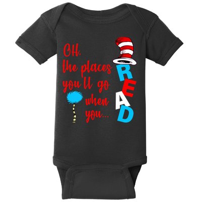 Oh The Places You'll Go When You Read Baby Bodysuit