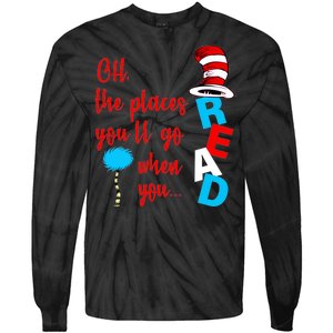 Oh The Places You'll Go When You Read Tie-Dye Long Sleeve Shirt