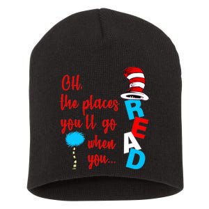 Oh The Places You'll Go When You Read Short Acrylic Beanie