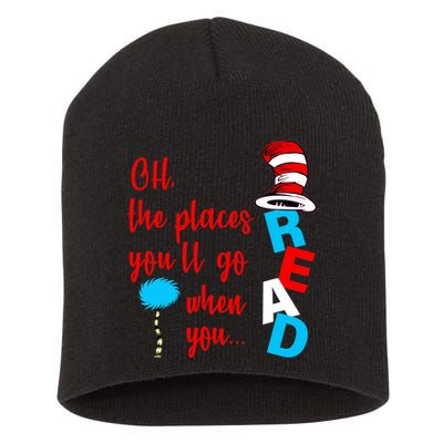 Oh The Places You'll Go When You Read Short Acrylic Beanie