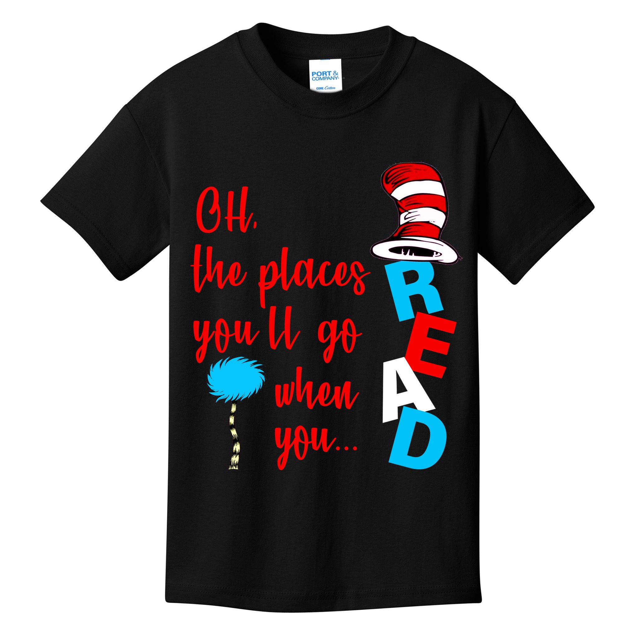 Oh The Places You'll Go When You Read Kids T-Shirt