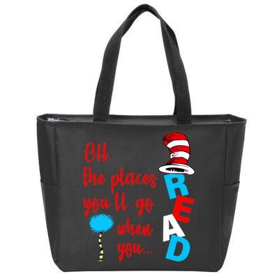 Oh The Places You'll Go When You Read Zip Tote Bag