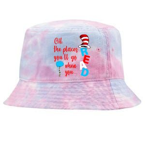 Oh The Places You'll Go When You Read Tie-Dyed Bucket Hat