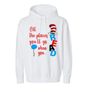 Oh The Places You'll Go When You Read Garment-Dyed Fleece Hoodie