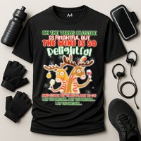 Oh The Virus Outside Is Frightful Wine Is So Delightful Let Us Drink Cooling Performance Crew T-Shirt