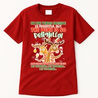 Oh The Virus Outside Is Frightful Wine Is So Delightful Let Us Drink Tall T-Shirt