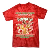 Oh The Virus Outside Is Frightful Wine Is So Delightful Let Us Drink Tie-Dye T-Shirt