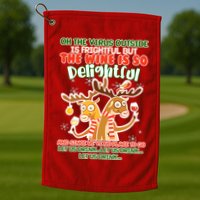 Oh The Virus Outside Is Frightful Wine Is So Delightful Let Us Drink Golf Towel