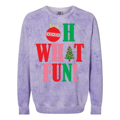 Oh What Fun Christmas Colorblast Crewneck Sweatshirt