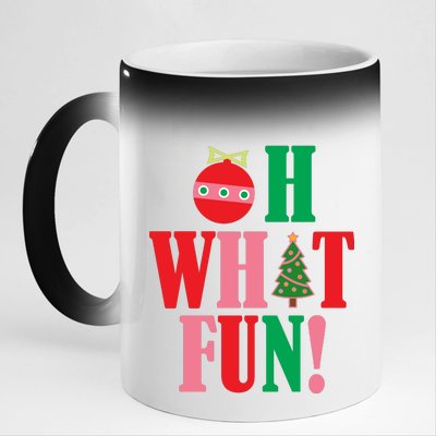 Oh What Fun Christmas 11oz Black Color Changing Mug