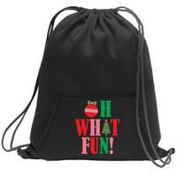 Oh What Fun Christmas Sweatshirt Cinch Pack Bag