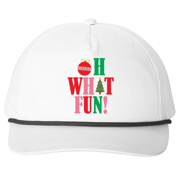 Oh What Fun Christmas Snapback Five-Panel Rope Hat