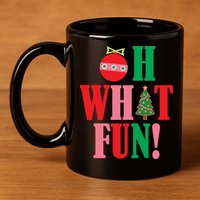 Oh What Fun Christmas 11oz C Handle Ceramic Mug