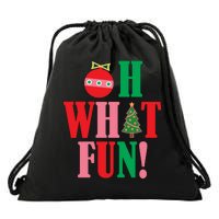 Oh What Fun Christmas Drawstring Bag