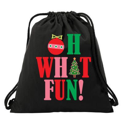 Oh What Fun Christmas Drawstring Bag