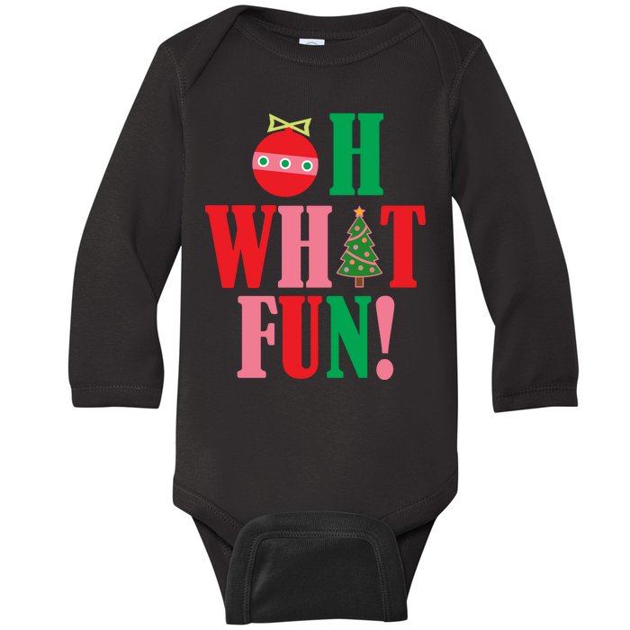 Oh What Fun Christmas Baby Long Sleeve Bodysuit