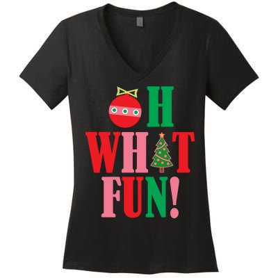 Oh What Fun Christmas Women's V-Neck T-Shirt