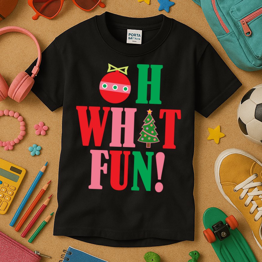 Oh What Fun Christmas Kids T-Shirt