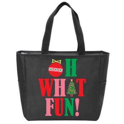 Oh What Fun Christmas Zip Tote Bag