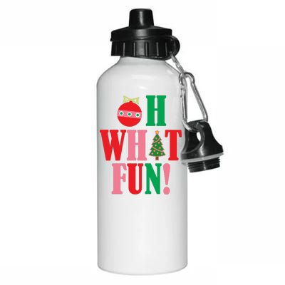 Oh What Fun Christmas Aluminum Water Bottle