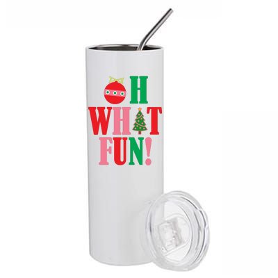 Oh What Fun Christmas Stainless Steel Tumbler