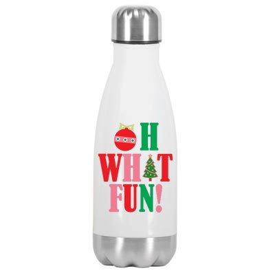 Oh What Fun Christmas Stainless Steel Insulated Water Bottle