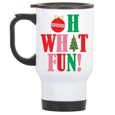 Oh What Fun Christmas Stainless Steel Travel Mug