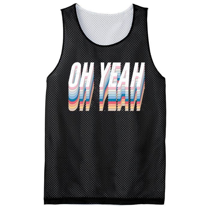 Oh Yeah! Funny Retro Mesh Reversible Basketball Jersey Tank