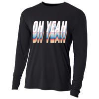 Oh Yeah! Funny Retro Cooling Performance Long Sleeve Crew