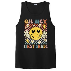 Oh Hey 1st Grade Smile Retro Face Back To School Teacher PosiCharge Competitor Tank