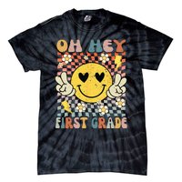 Oh Hey 1st Grade Smile Retro Face Back To School Teacher Tie-Dye T-Shirt