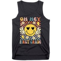 Oh Hey 1st Grade Smile Retro Face Back To School Teacher Tank Top