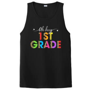 Oh Hey 1st Grade First Day of School Leopard Teacher PosiCharge Competitor Tank